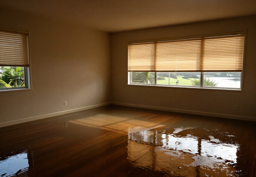 Wet subfloor in a Hebersham property before treatment