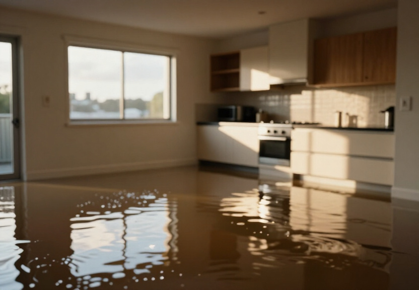 Flooded basement in Hebersham before drying